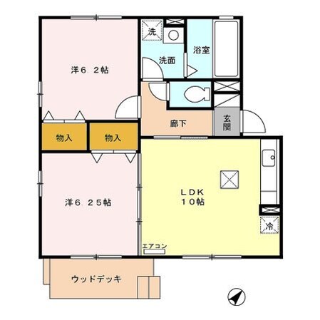 リビングタウン桶川朝日　Ｂの物件間取画像